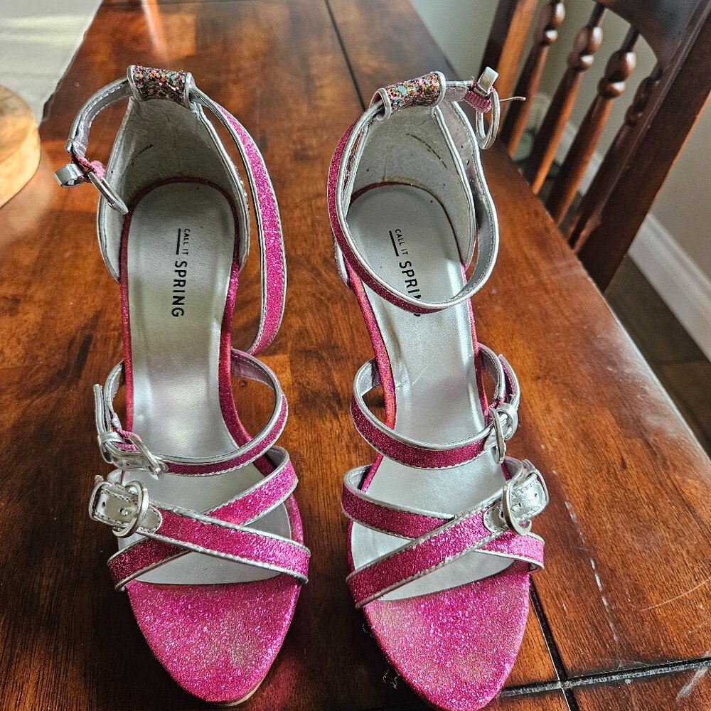 Call It Spring Glitter Platform Heels